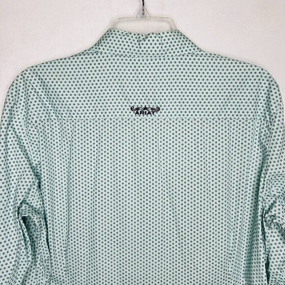 Ariat Real Womens Sz XXL Fitted Long-Sleeved Button-Down Western Shirt Flip Cuff - Picture 8 of 10